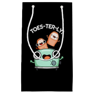 Toes-terly Funny Toe Pun Dark BG Small Gift Bag