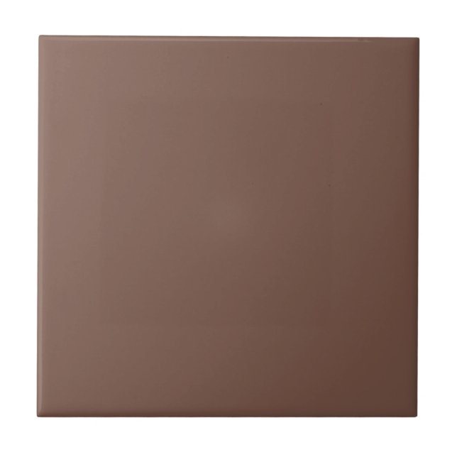 Toffee Brown Solid Colour | Classic Elegant Ceramic Tile (Front)