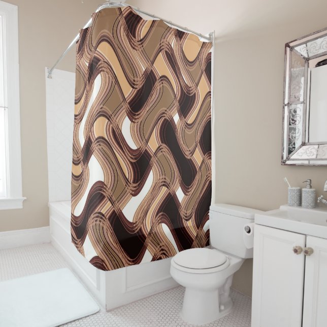 Toffee & Caramel Shower Curtain (In Situ)
