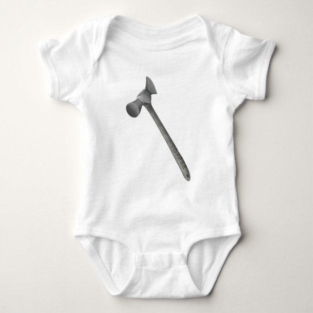 Toffee hammer illustration baby bodysuit (Front)