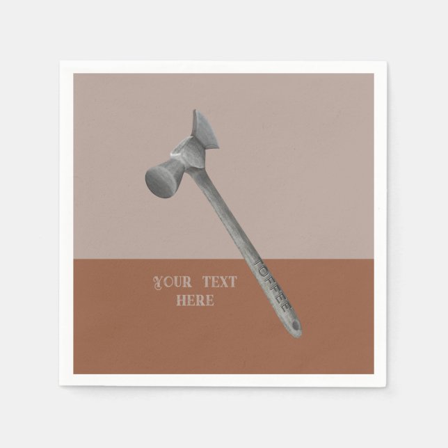 Toffee hammer illustration napkin (Front)