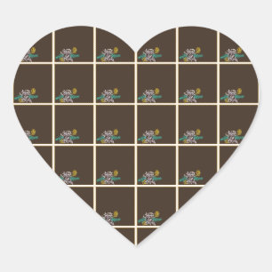 Toffee Rose Heart Sticker