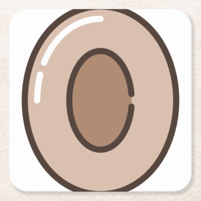 toffee square paper coaster (Front)