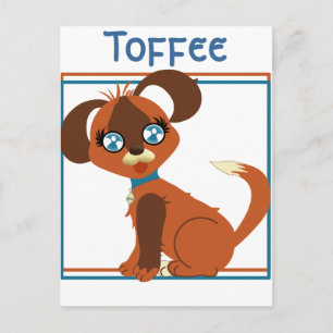 Toffee Toon Pup Postcard