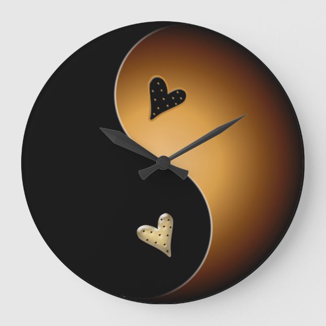 toffee yin yang large clock (Front)