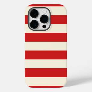 Tofu Cream Postbox Red Stripes Case-Mate iPhone 14 Pro Case
