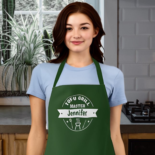 Tofu Grill Master (with your name) Apron (Creator Uploaded)
