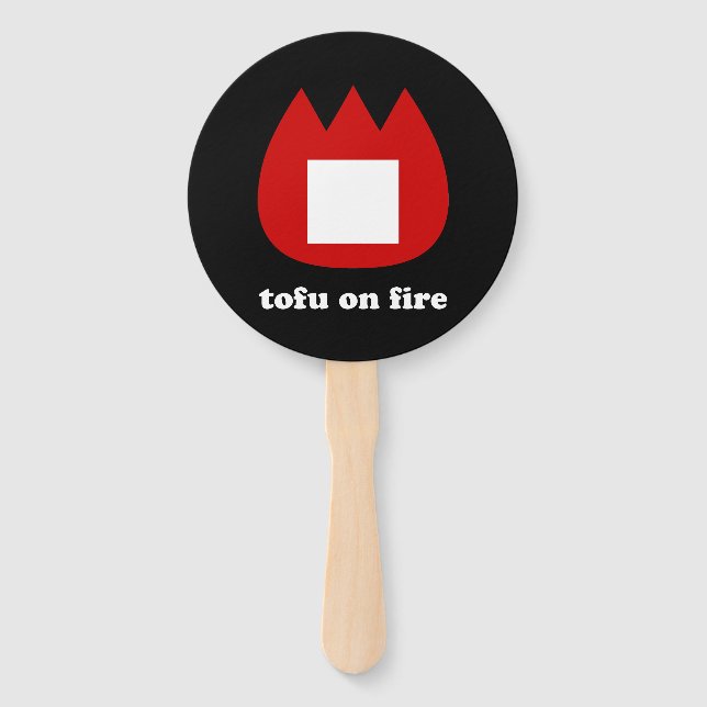 📛 tofu on fire hand fan (Front)