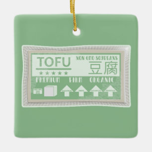 Tofu Pop art food packaging Ceramic Ornament