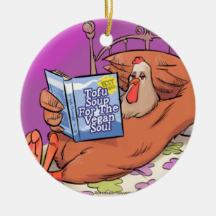Tofu Vegan Soul Funny Ceramic Ornament