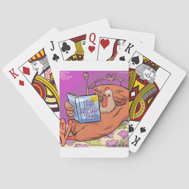 Tofu Vegan Soul Funny Playing Cards (Back)