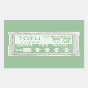 Tofu Vegan Vegetarian food Rectangular Sticker