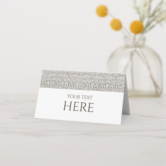 Toga Buffet Signs, Folded Catering Place Label Place Card (Front)