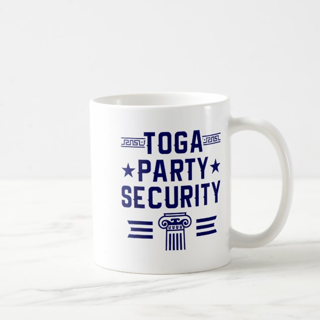 Toga Party Security - Funny Toga Party Costume  Coffee Mug (Right)