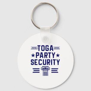 Toga Party Security - Funny Toga Party Costume Key Ring