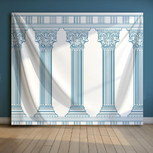 Toga Party with columns photo backdrop Tapestry