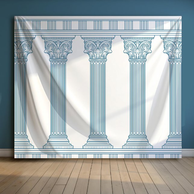 Toga Party with columns photo backdrop Tapestry (Creator Uploaded)
