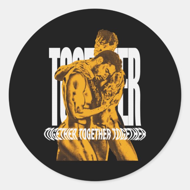 Together 1  classic round sticker (Front)