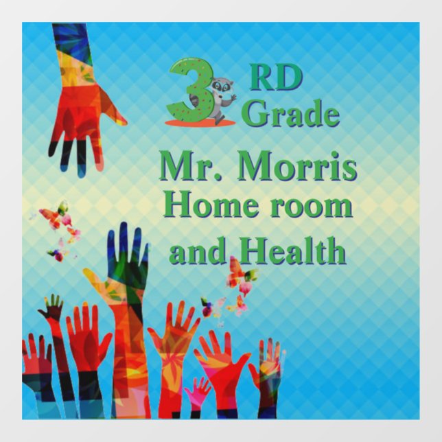 Together 3rd Grade School Room Window Cling (Sheet)