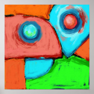 Together, a digital abstract original painting poster