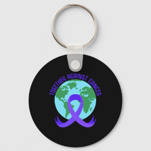 Together Against Cancer Saying For World Cancer Da Key Ring