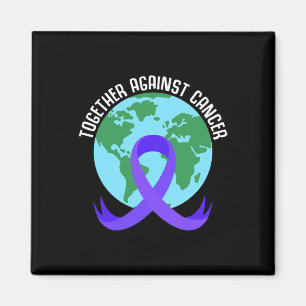 Together Against Cancer Saying For World Cancer Da Magnet