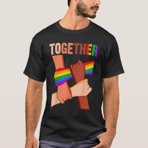 Together Black Melanin Pride LGBT Gay Pride Suppor T-Shirt