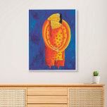 Together Contemporary Art Acrylic Painting Faux Canvas Print<br><div class="desc">Together. A beautiful painting of a man and woman embracing created by modern contemporary artist Julie Nicholls©.</div>