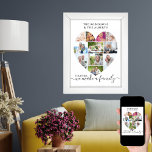 Together Custom Heart Shaped 11 Photo Collage Poster<br><div class="desc">Create your own personalised poster with 11 of your favourite photos and your family name(s). The photo template is set up to create a photo collage in the shape of a love heart, displaying your pictures in a mix of square, portrait and landscape formats. Upload your photos working in rows,...</div>