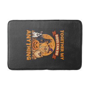 Together Dogs Can Do Anything Halloween Pumpkin Mo Bath Mat