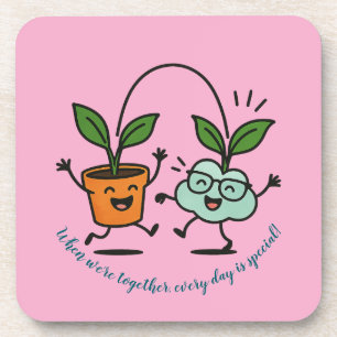 Together Every Day Is Special Cute Plant coaster