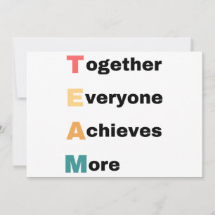 Together Everyone Achieves More 2 Holiday Card