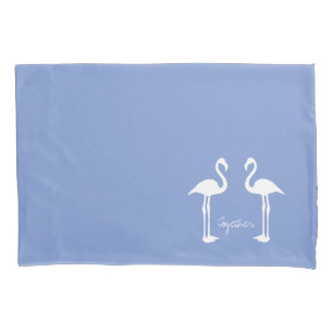Together Flamingo Couple Pillow Case