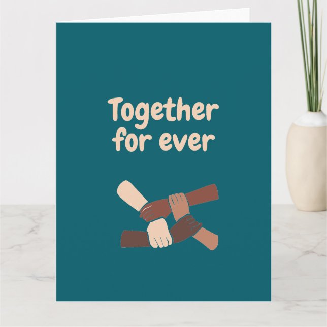 Together for ever - life quotes card (Front)