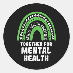 Together For Mental Health As Mental Heath Awarene Classic Round Sticker