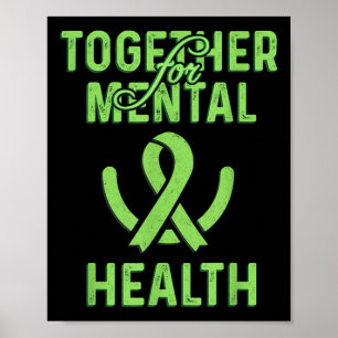 Together For Mental Health Human Brain Illness Awa Poster