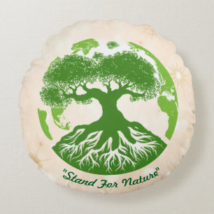 "Together For Nature" Round Cushion