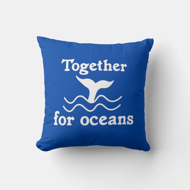 Together for oceans  cushion (Front)