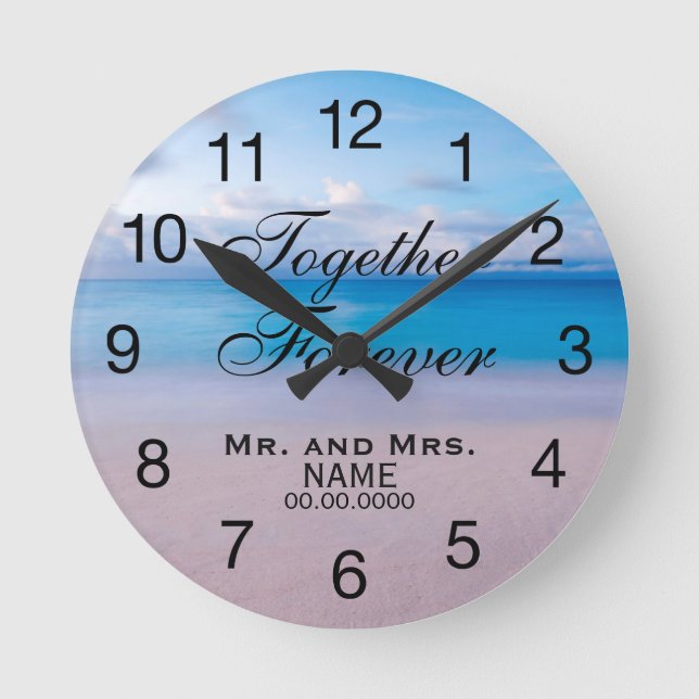 Together Forever Acrylic Wall Clock (Front)