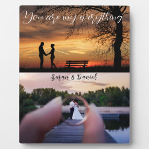 Together Forever: Customised two Photo Anniversary Plaque