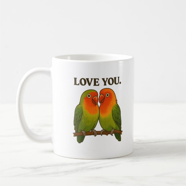 Together Forever Lovebirds - Mugs & Cups (Left)