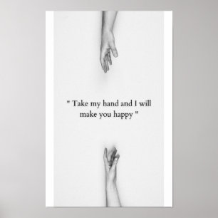 Together Forever Minimalist Hand Line Art Poster