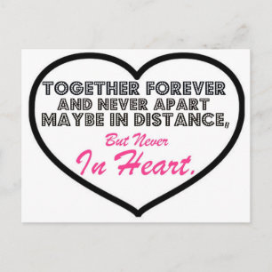Together Forever & Never apart....... Postcard