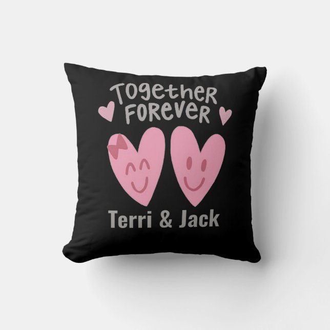 Together Forever Personalized Throw Pillow (Front)