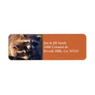 Together Forever Raccoons Return Address Label