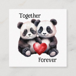 Together Froever Panda pair  Enclosure Card