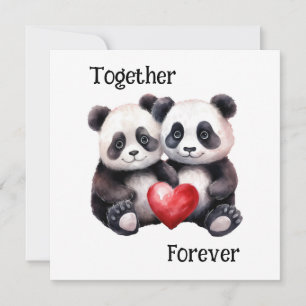 Together Froever Panda pair Save The Date