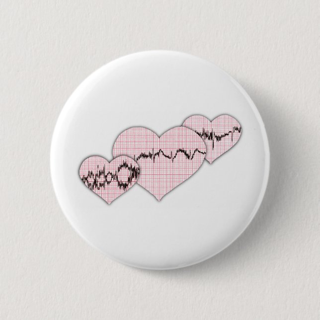 Together Hearts 6 Cm Round Badge (Front)