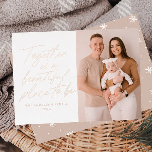 Together is a Beautiful Place to Be Photo Foil Holiday Card