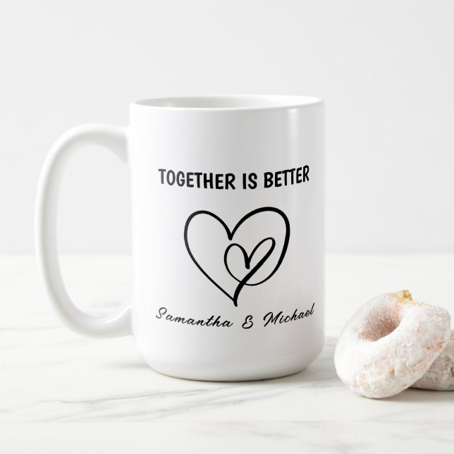 Together is Better Valentine's Day Coffee Mug (With Donut)